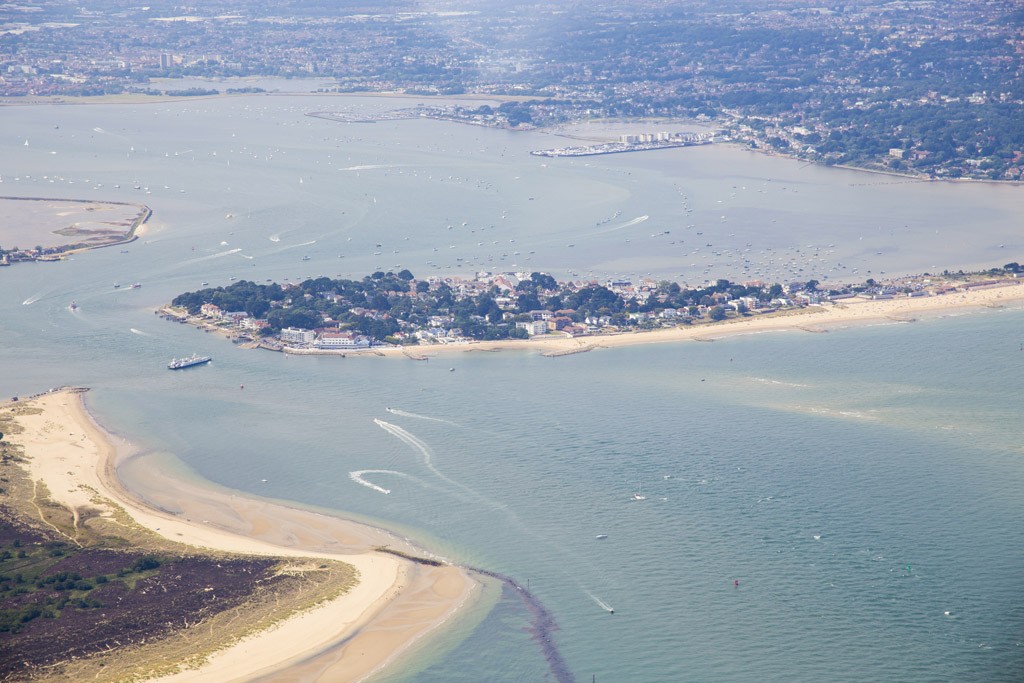 Sandbanks, looks a bit cramped from up here